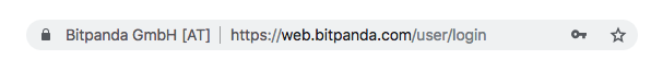 Officieel Bitpanda-domein beveiligd met SSL-certificaat