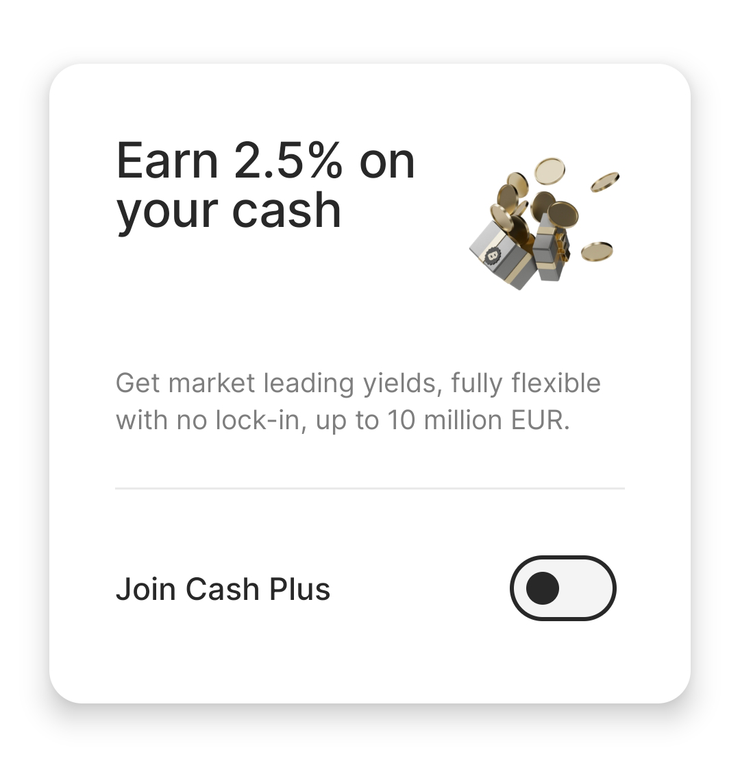 Join Cash Plus Toggle